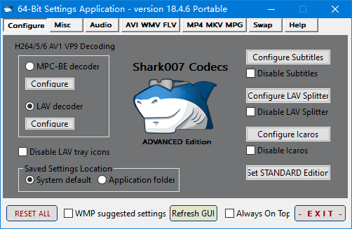 图片[1]-Shark007 Codecs 多媒体编解码器套件 v20.1.5 便携版-五九软件库
