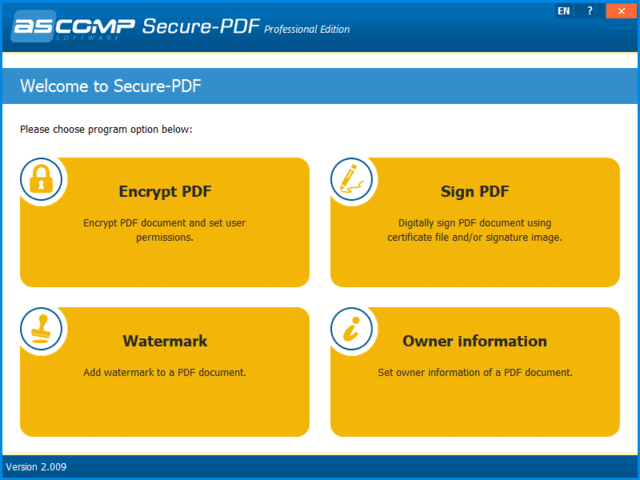 图片[1]-ASCOMP Secure-PDF 文件加密软件Pro v2.011 便携版-五九软件库