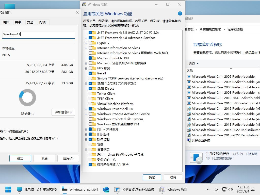 图片[3]-小修 Windows 11 24H2 Pro 26100.3909 轻度精简版 二合一[1.80G] -五九软件库